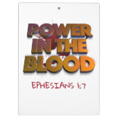 Christelijke kracht in de bloedverslapping klembord (Achterkant)