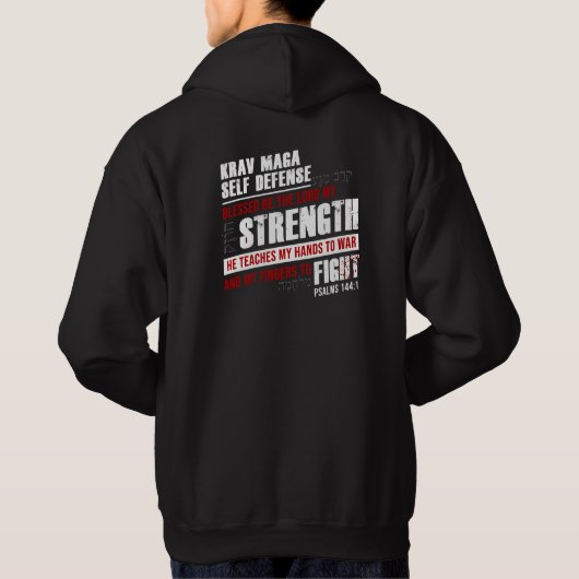 Christelijke Krav Maga Self Defense Hoodie (Achterkant)