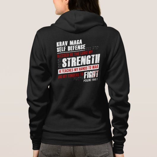 Christelijke Krav Maga Self Defense Hoodie (Achterkant)