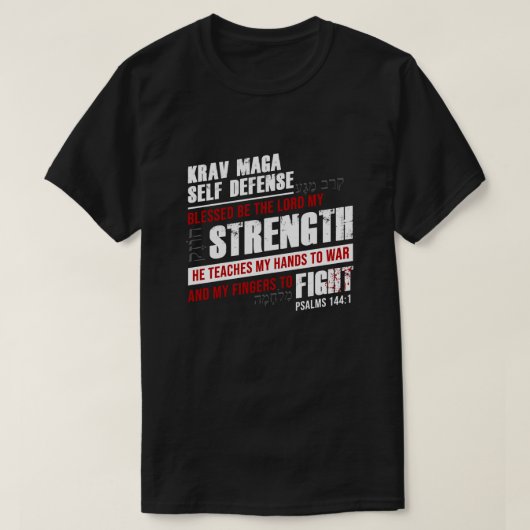 Christelijke Krav Maga Self Defense T-shirt (Design voorkant)