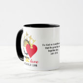 Christelijke Kroonthorns Heart Jesus Pasen Mok (Voorkant links)