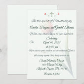 Christelijke kruis en tulp huwelijksuitnodiging kaart (Voorkant / Achterkant)