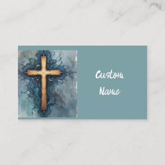Christelijke Kruisbeeld Kerk Bijbel Visitekaartje (Achterkant)