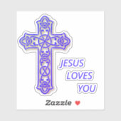 CHRISTELIJKE kruisberichthelm Sticker (Vel)