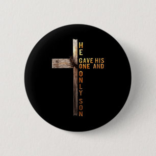 Christelijke Kruisbijbel Johannes 3_16 Reflectie 0 Ronde Button 5,7 Cm
