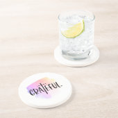 Christelijke kruisbloemige Typografie Sandstone Zandsteen Onderzetter (Zijkant)