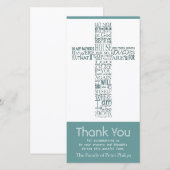 Christelijke Kruiselingen 14 Sympathie Dank je wel Bedankkaart (Voorkant / Achterkant)