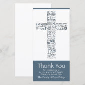 Christelijke Kruiselingen John 14:02 Sympathie Bed Bedankkaart (Voorkant / Achterkant)