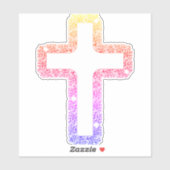 Christelijke kruisflessenboogstekker sticker (Vel)