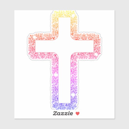 Christelijke kruisflessenboogstekker sticker (Vel)