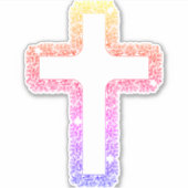 Christelijke kruisflessenboogstekker sticker (Voorkant)