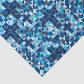 Christelijke kruisingen Modern Blue Geometric Tissuepapier (Detail)