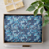 Christelijke kruisingen Modern Blue Geometric Tissuepapier (Geschenk)