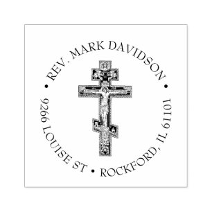 Christelijke kruisjezus Byzantine Crucifix Religie Rubberstempel