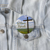 Christelijke kruiskerkgenoot ronde button 7,6 cm (In situ)