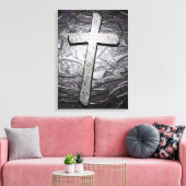 Christelijke kruiskunst canvas afdruk (Insitu (Woonkamer))