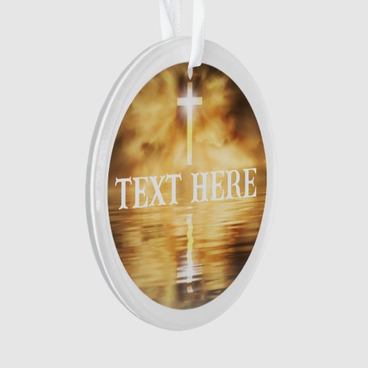 Christelijke kruiskwaliteit ornament (voorkant)