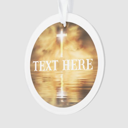 Christelijke kruiskwaliteit ornament (voorkant)