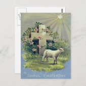 Christelijke kruislamsster briefkaart (Voorkant / Achterkant)