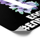 Christelijke kruisoverdosis Paarse lint Overdosis  Poster (Hoek)