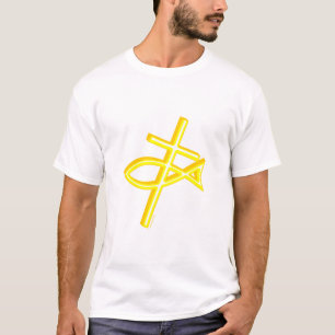Christelijke kruisvis t-shirt