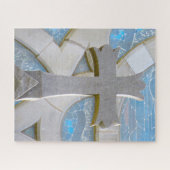 Christelijke kruiszaagpuzzel legpuzzel (Horizontaal)