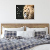Christelijke kunst, Bold as a Lion, Prov. 28 - 1 Canvas Afdruk (Insitu (Slaapkamer))