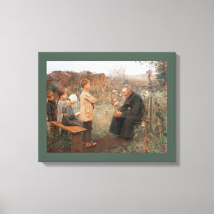 Christelijke Kunst Catechismus Lessen en Kinderen Canvas Afdruk