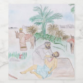 Christelijke Kunst De barmhartige Samaritaan Wijn Etiket (Enkel label)