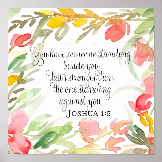 Christelijke kunst | Joshua 1:5 Poster (Voorkant)