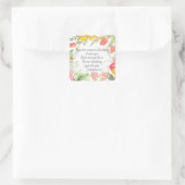 Christelijke kunst | Joshua 1:5 Vierkante Sticker (Tas)