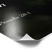 Christelijke kunst, Leeuw, Spreuken 28-1 Foto Afdruk (Hoek)