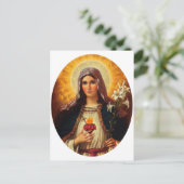 Christelijke kunst van het heilige hart van Jezus  Briefkaart (Staand voorkant)