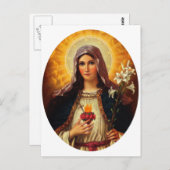 Christelijke kunst van het heilige hart van Jezus  Briefkaart (Voorkant / Achterkant)