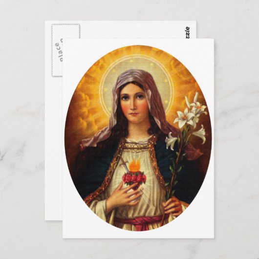 Christelijke kunst van het heilige hart van Jezus  Briefkaart (Voorkant / Achterkant)