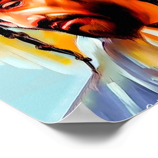 Christelijke kunst van Jezus Christus schilderen Poster (Hoek)