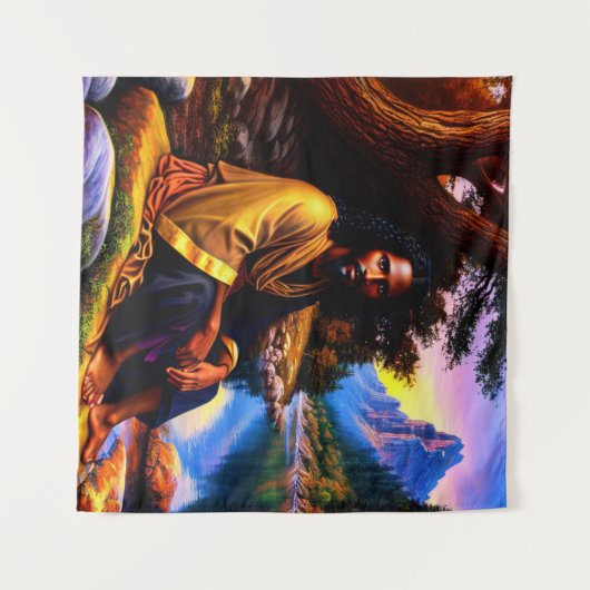 Christelijke kunstschildpad wandkleed (Voorkant (horizontaal))