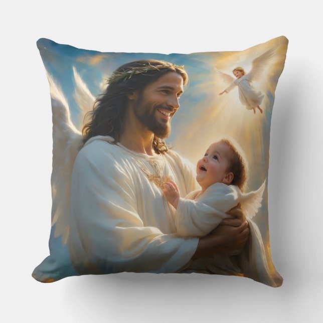 Christelijke kussen Jezus en kind (Voorkant)