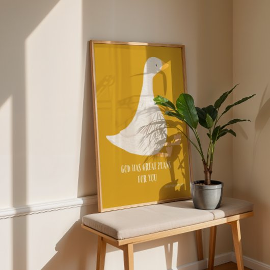 Christelijke kwekerij Decor Gekke Gans Poster