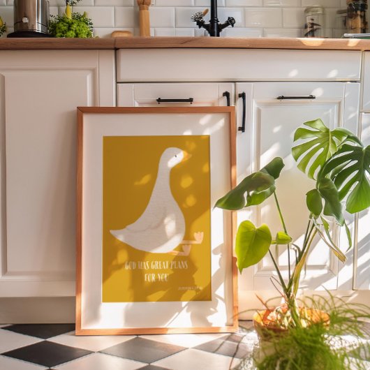 Christelijke kwekerij Decor Gekke Gans Poster