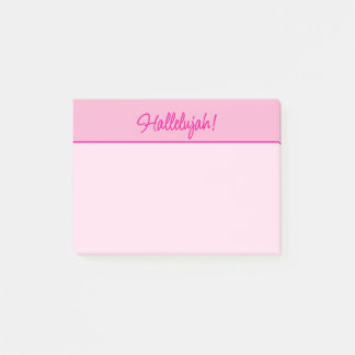 Christelijke Lady's Pink Hallelujah Minimalist Post-it® Notes