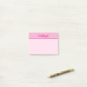 Christelijke Lady's Pink Hallelujah Minimalist Post-it® Notes (Op bureau)