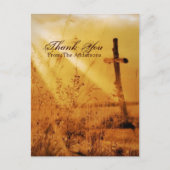 Christelijke land cross bruiloft dank u briefkaart (Voorkant)