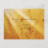 Christelijke land cross bruiloft RSVP Uitnodiging Briefkaart (Achterkant)