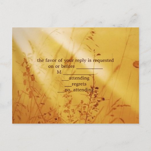 Christelijke  land cross bruiloft RSVP Uitnodiging Briefkaart (Achterkant)