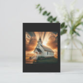 Christelijke landkerk briefkaart (Staand voorkant)