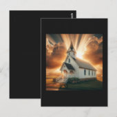 Christelijke landkerk briefkaart (Voorkant / Achterkant)