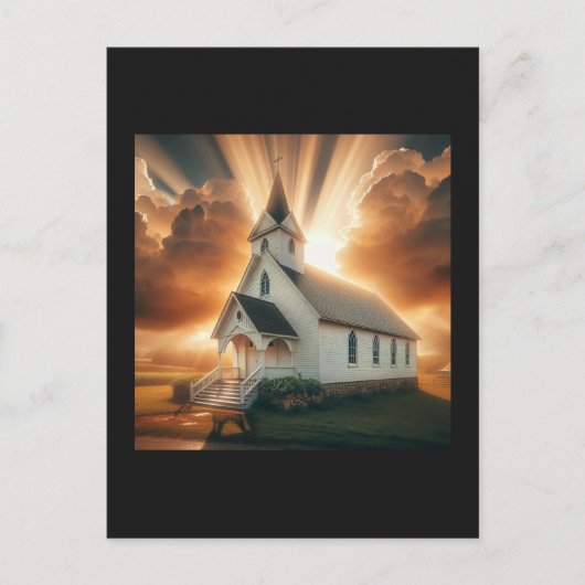 Christelijke landkerk briefkaart (Voorkant)