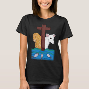 Christelijke leeuw en de lamp t-shirt