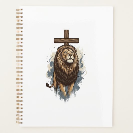Christelijke Leeuw en Kruis Vintage Planner (Voorkant)